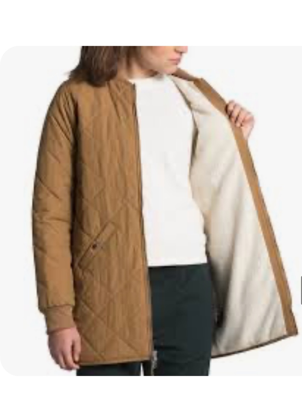 TNF The North Face women’s Cuchillo Parka coat quilted fleece lined size Medium